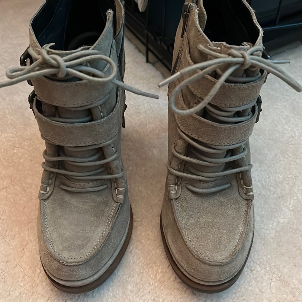Taupe heeled dolce vita booties